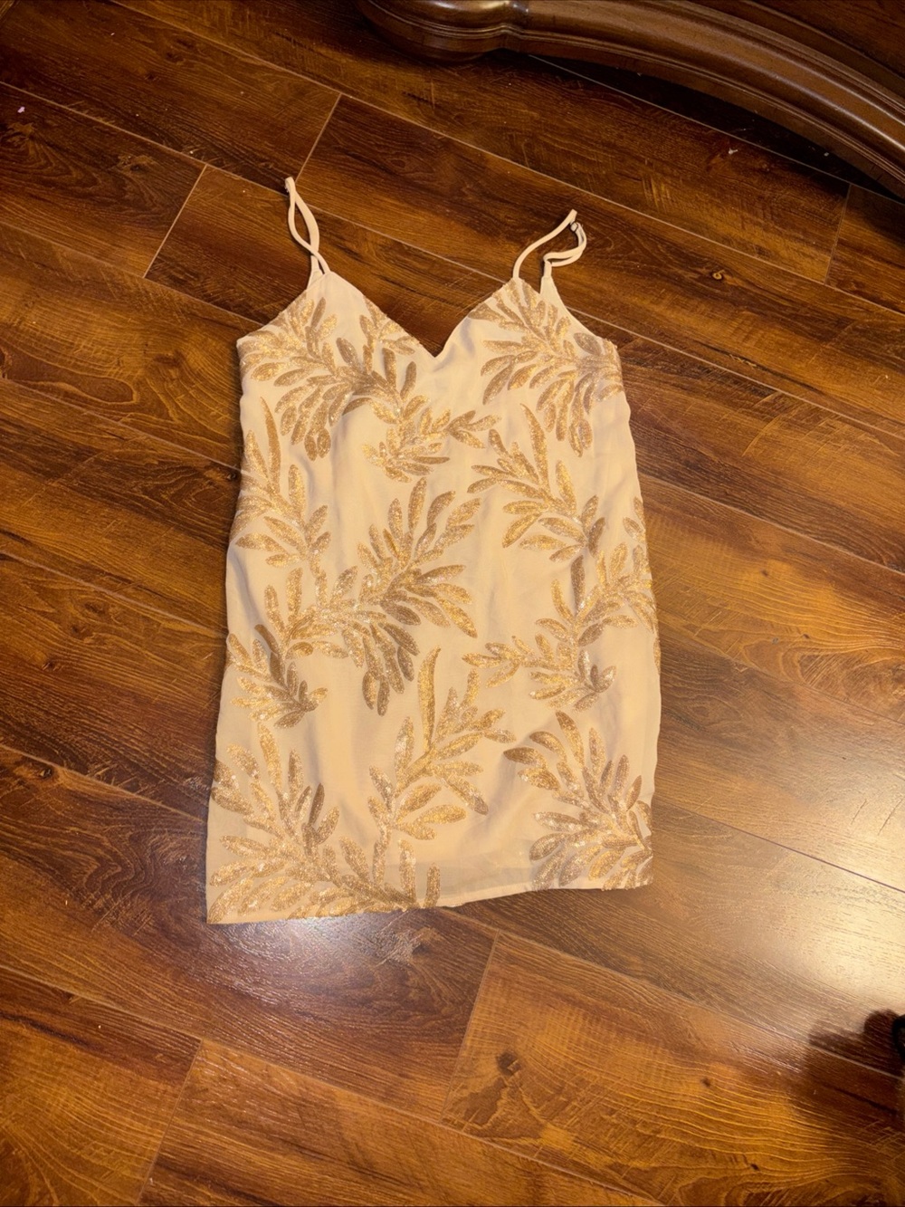 Show Me Your Mumu Sequin Cami dress Small Champagne Gold Mini Dress Party Glam